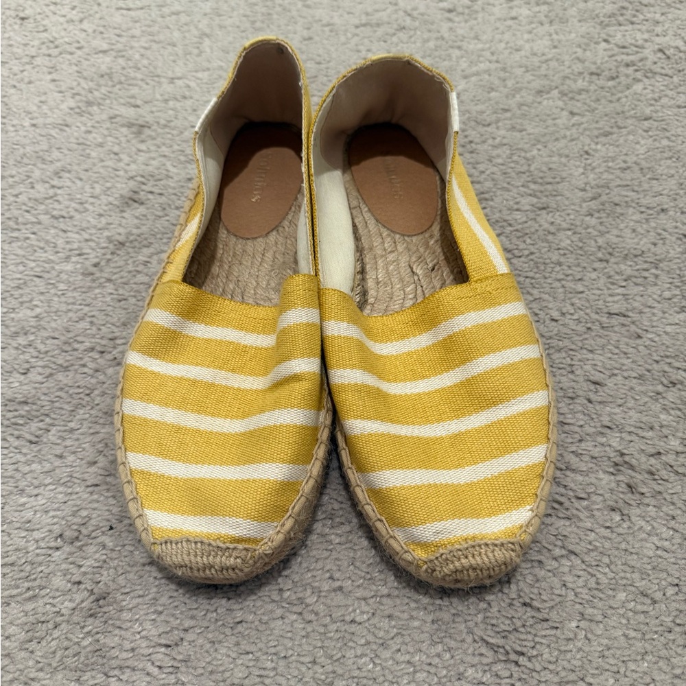Soludos Yellow Stripe Espadrille Flats
